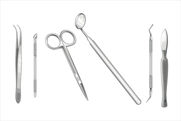 Tooth Equipment Illustration, Dental Supplis, Dentist Vector Illustration, Oral Care
