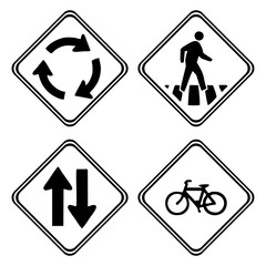 Traffic signs. illustration traffic signs design , isolated symbol