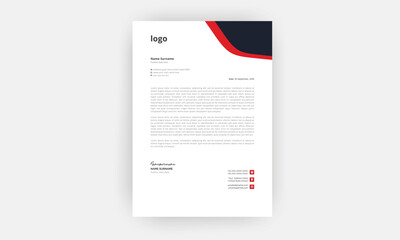 Business Style Letterhead Template Design