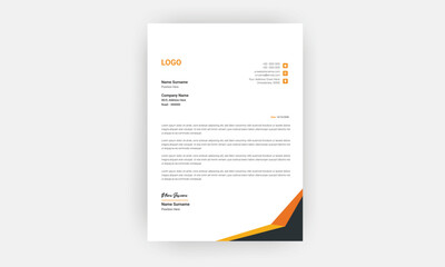 Business Style Letterhead Template Design