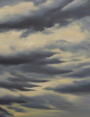 Abstract Storm Oil Painting Art