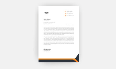 Business Style Letterhead Template Design