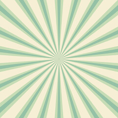 Sunlight abstract background. Green color burst background. Vector illustration. Sun beam ray sunburst