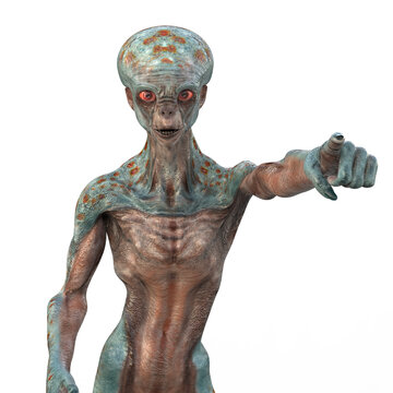 Alien hand, 3D illustration