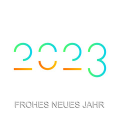 Fototapeta na wymiar frohes neues jahr 2023