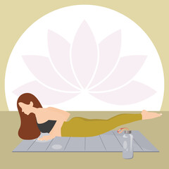 Young woman doing yoga pose, Yoga Asana, Yoga Practicing, Young woman doing fitness, Dancing Girls, Slim Girls, Girl Practicing Sport