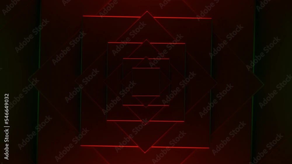 Aufkleber red circle and square. design. the play of light on geometric shapes on a bright red background and 