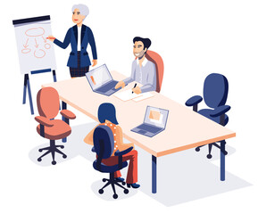 Meeting time with team and boss