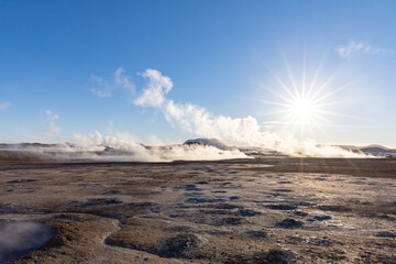 Geothermal Steam in Myvatn Iceland