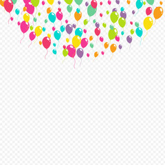 Pink and Blue Anniversary Balloon Vector