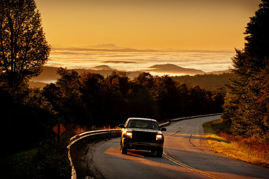 Sunrise during late summer on the Bethel Mountain Road between Rochester and Bethel, VT.