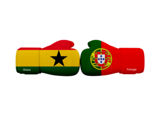 Ghana vs Portugal football match. Soccer Competition
