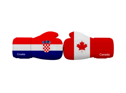 Croatia vs Canada football match. Soccer Competition