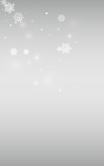 White Blizzard Vector Silver Background. Holiday