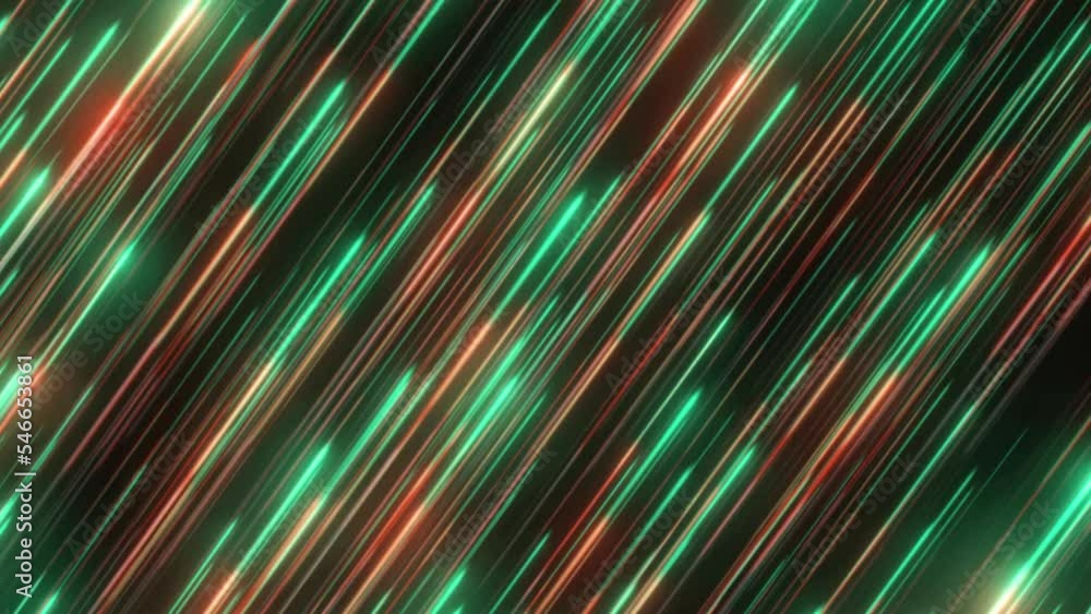 Aufkleber glowing fast neon particle line rain on the background. luxury particle background, shiny striped li