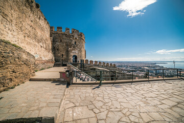 Scenes from Trigonioy Tower,  location old city of Thessaloniki, Greece  - 546654455