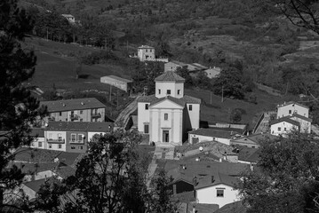 Castiglione di Carovilli. The parish church.