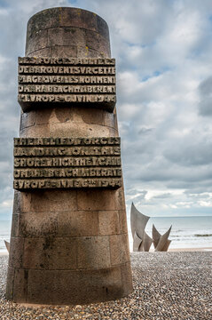 Memorial for the D-Day fallen. Omaha Beach, Normandie, France.