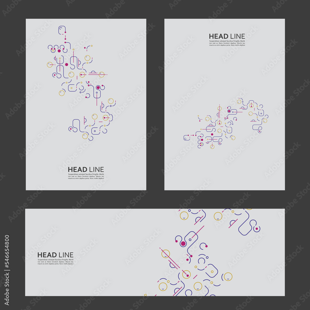 Poster abstract background with simple shapes. modern design template with space for text. minimal stylish 