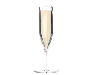 champagne glass isolated on white