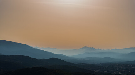 Molise, Italy.  Spectacular autumn panorama.