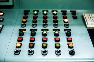 Buttons on a control panel