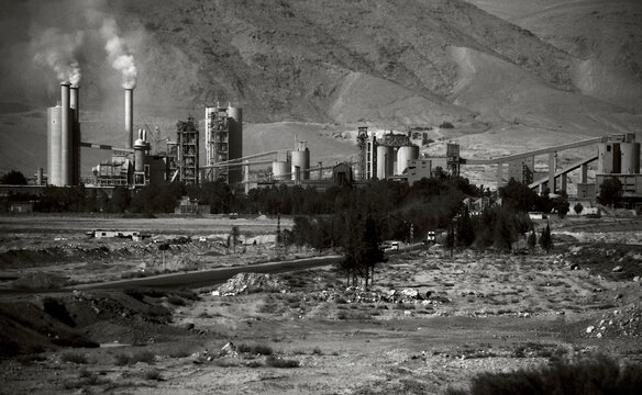 Industrial complex on the outskirts of Damascus, the capital of Syria.