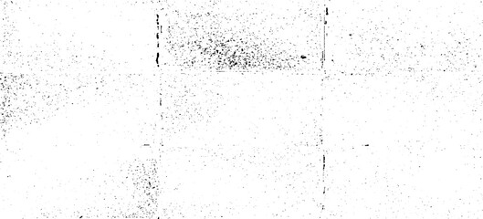 Monochrome texture composed of irregular graphic elements. Distressed uneven grunge background. Abstract vector illustration. Overlay for interesting effect and depth. Isolated on white background.