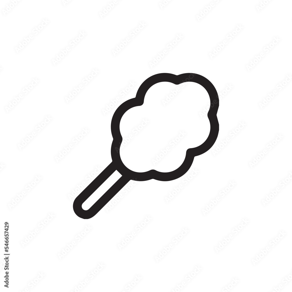 Poster cotton candy icon vector. linear style sign for mobile concept and web design. candy sugar symbol il