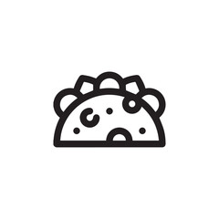 taco icon vector sign symbol