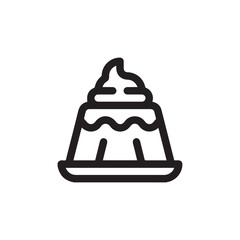 pudding icon vector sign symbol