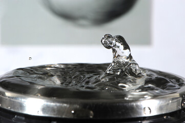 arte abstrata com gota de água splash macro fotografia 