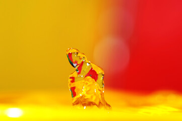 arte abstrata com gota de água splash macro fotografia 