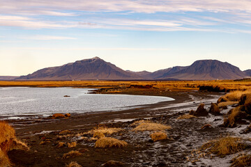 Landscape at Iceland coast