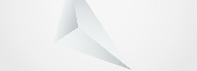 White Triangle Graphic Vector Panoramic Gray