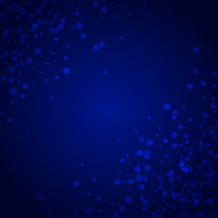 Silver Flake Vector Blue Background. Glow Minimal