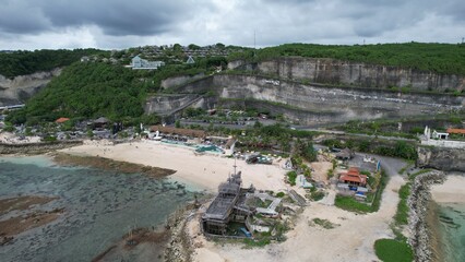 Fototapeta na wymiar Bali, Indonesia - November 7, 2022: The Beaches and Cliffs of Uluwatu Bali Indonesia