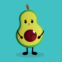 funny avocado cartoon