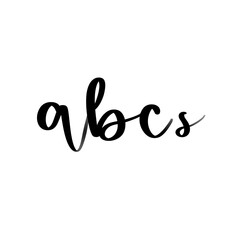 Isolated ABCs written in hand lettering