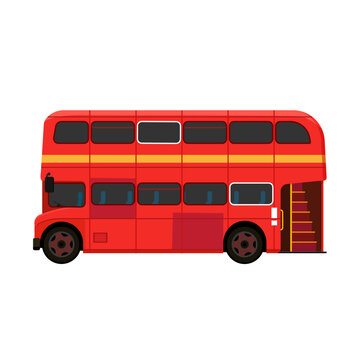 English school bus. Vector illustration