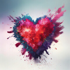 Exploding Hearts Art Beautiful