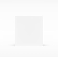 Realistic cardboard packaging box mockup. Vector illustration. Can be use for medicine, food, cosmetic and other. Ready for your presentation. EPS10.	