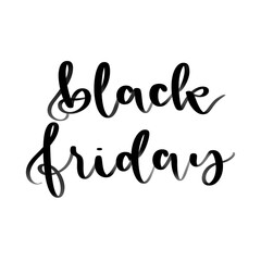 Isolated words Black Friday written in hand lettering