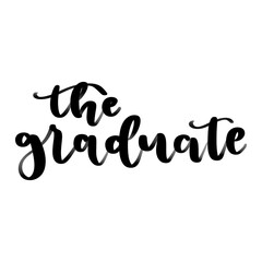 Isolated word the graduate written in hand lettering