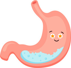 Human internal organ flat icon Cartoon stomach
