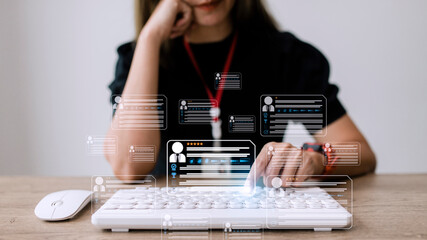 HR(human resources) technology.Online and modern technologies for simplifying the human resources...
