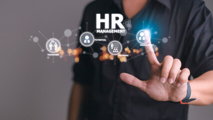 Human Resources HR management Recruitment Employment Headhunting Concept.