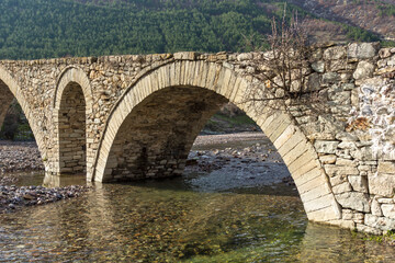 Fototapeta premium Ancient Roman bridge near village of Nenkovo, Bulgaria