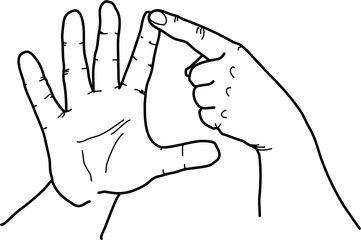 british signs language letter e-bsl