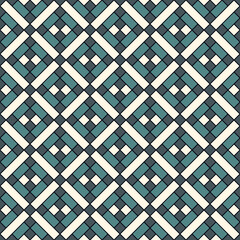 Seamless pattern. Rhombuses ornament. Diamonds backdrop. Tiles wallpaper. Ethnic motif. Geometric background. Digital paper. Geometrical textile print. Abstract web design. Vector artwork.